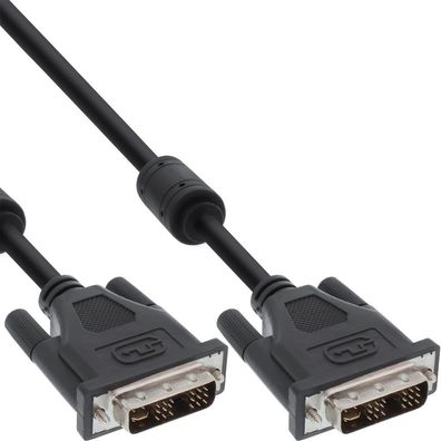 DVI-I Kabel, digital/ analog, 24 + 5 Stecker / Stecker, Dual Link, 1,8m, schwarz