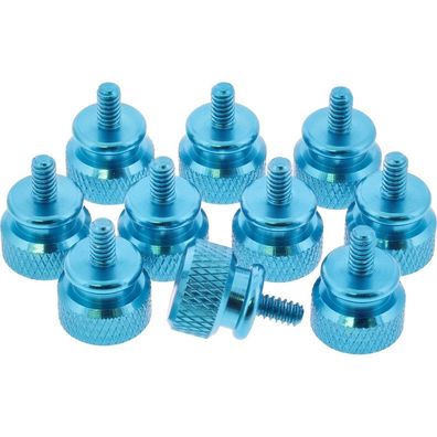 InLine® Rändelschrauben (blau) für Gehäuse, 12mm, 10er Pack