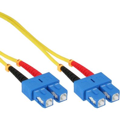 InLine® LWL Duplex Kabel, SC/ SC, 9/125µm, 20m, gelb