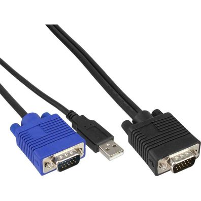 InLine® KVM Kabelsatz, USB, für 19Zoll KVM Switch, Länge 1,8m