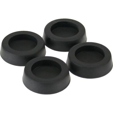 InLine® Gummi-Füße, für PC Gehäuse, 4er Pack, schwarz, schwarz