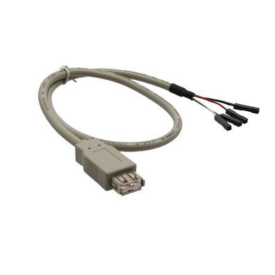 InLine® USB 2.0 Adapterkabel, Buchse A auf Pfostenanschluss, 0,4m, bulk, beige