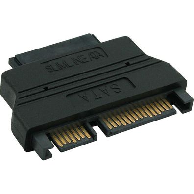 Adapter SATA, SATA 22pol. Buchse (7 + 15) auf Slimline SATA 13pol. Stecker (7 + 6)