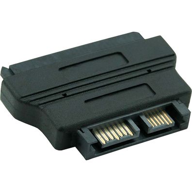 Adapter SATA, SATA 22pol. Stecker (7 + 15) auf Slimline SATA 13pol. Buchse (7 + 6)