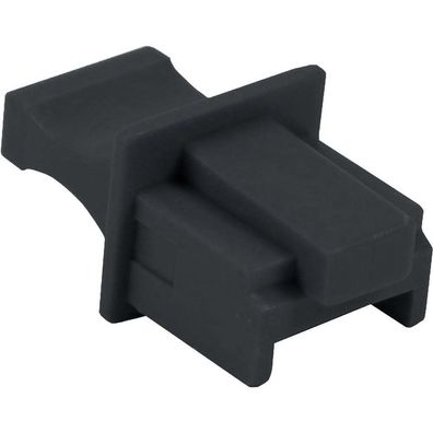 InLine® Staubschutz, für RJ45 Buchse, Farbe: schwarz, 10er Blister, schwarz