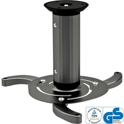 InLine® Deckenhalterung für Beamer, Höhe 130/200mm, max. 10kg, schwarz