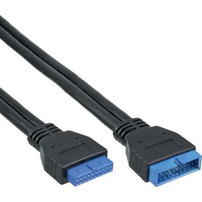 InLine® USB 3.0 Verlängerung intern, Pfostenanschluss Stecker auf Buchse, 0,35m,