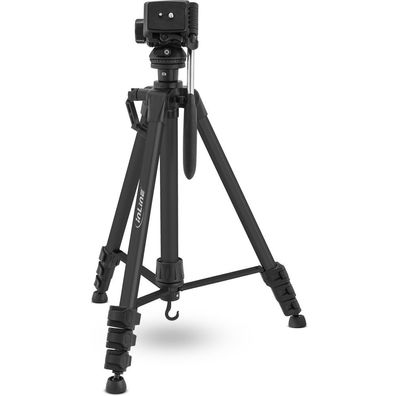 InLine® Stativ für Digitalkameras und Videokameras, Aluminium, schwarz, Höhe max