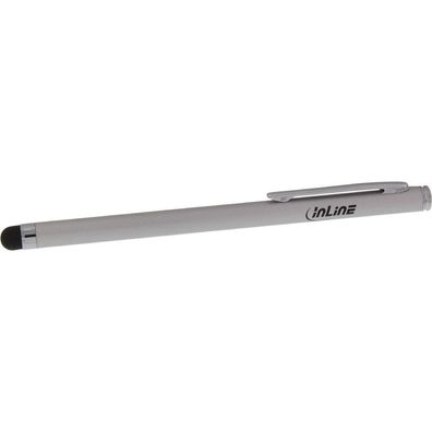 InLine® Stylus, Stift für Touchscreens von Smartphone und Tablet, silber, silber