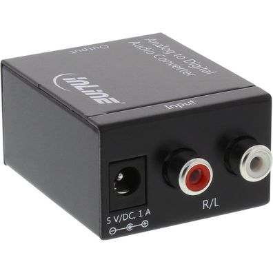 InLine® Audio-Konverter Analog zu Digital, Eingang 2x Cinch Stereo, Ausgang Tosl