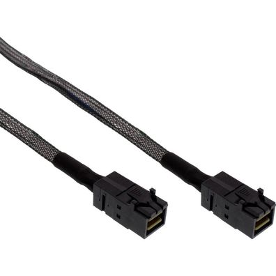 InLine® Mini-SAS HD Kabel, SFF-8643 zu SFF-8643, mit Sideband, 1m, schwarz