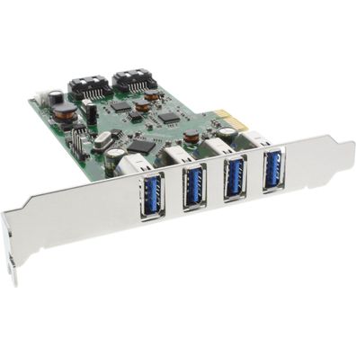 Schnittstellenkarte, 4x USB 3.0 + 2x SATA 6Gb/s, PCIe, inkl. Low-Profile Slotble