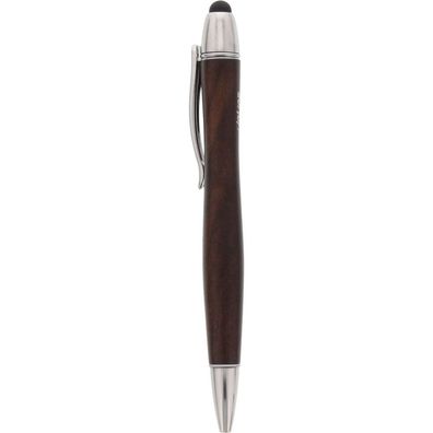 woodpen, Stylus-Stift für Touchscreens + Kugelschreiber, Walnuss/Metall, walnuss