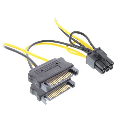 InLine® Stromadapter intern, 2x SATA zu 6pol. für PCIe (PCI-Express) Grafikkarte