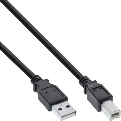 InLine® USB 2.0 Kabel, A an B, schwarz, 2m, schwarz
