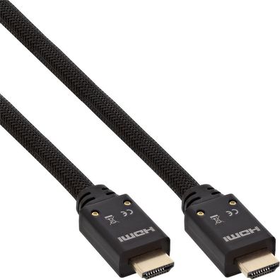 InLine® HDMI Aktiv-Kabel, HDMI-High Speed mit Ethernet, 4K2K, Stecker / schwarz