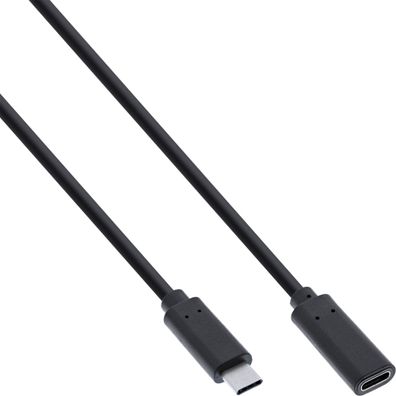 InLine® USB 3.2 Kabel, USB Typ-C Verlängerung Stecker/ Buchse, schwarz, 1,5m