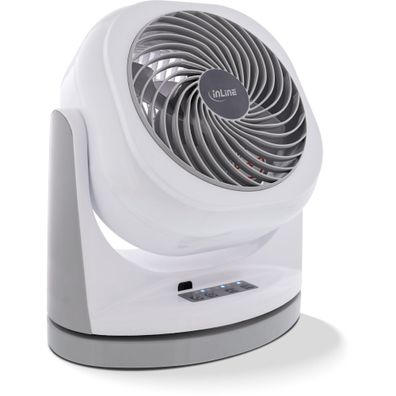 InLine® SmartHome Tischventilator, rotierend, weiß-grau