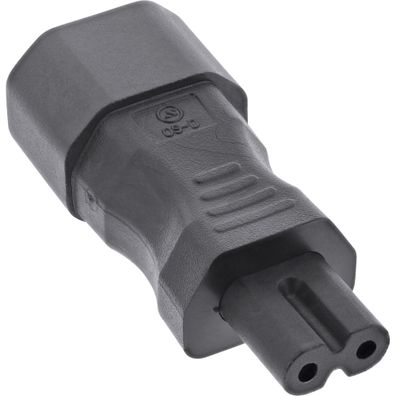 InLine® Netzadapter IEC 60320 C14 / C7, 3pol. Kaltgeräte zu 2pol