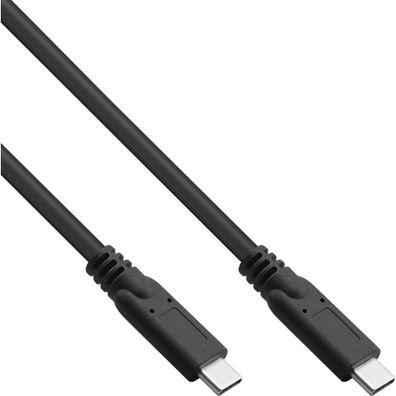 InLine® USB 3.2 Gen.1x2 Kabel, USB Typ-C Stecker/ Stecker, schwarz, 5m