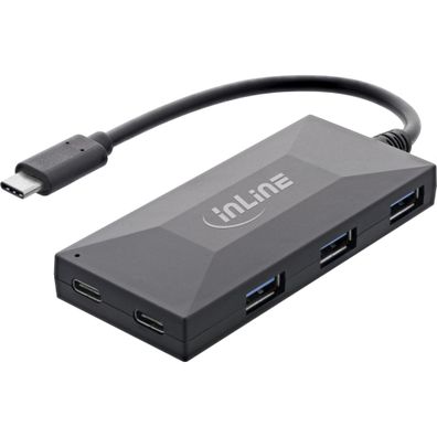 InLine® USB 3.2 Gen 1 OTG Hub, USB Typ-C zu 3 Port Typ-A und 2 Port Typ-C, mit 3