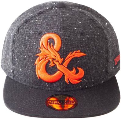 Offizielle Dungeons & Dragons Ampersand Schwarz-Graue Snapback Cap Kappe mit 3D Logo