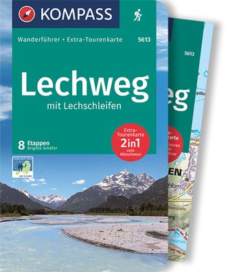 Kompass Wanderf?hrer Lechweg mit Lechschleifen, 16 Touren und Etappen mit E ...