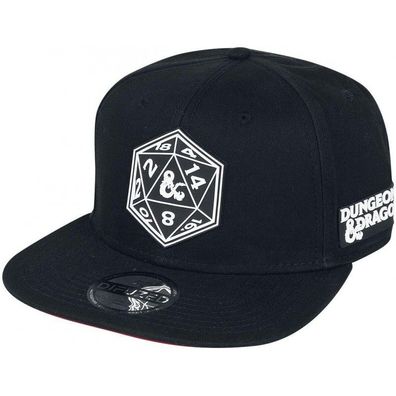 Offizielle D&D Dungeons & Dragons Critical Hit Schwarze Snapback Cap Kappe mit Logo
