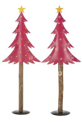 Weihnachtsbaum "Navidad" in pink mit 2 verschiedenen Ansichten, Höhe 113cm, von Gilde