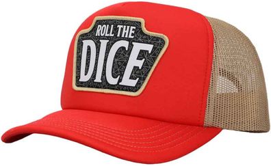D&D Offizielle Dungeons & Dragons Rote Trucker Cap Kappe mit Roll The Dice Logo Patch
