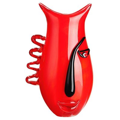 Glasart Design-Vase"Red Vista", 12x19x33cm, von Gilde