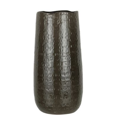 J-Line Vase Muster Keramik Dunkelgrau Groß ? 50,00 cm hoch