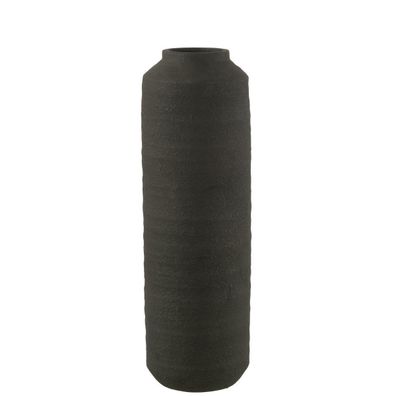 J-Line Vase Zylinder Ton Schwarz Groß ? 52,50 cm