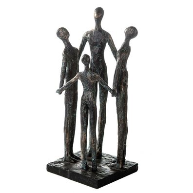 Poly Skulptur "Group" bronzefarben H.30cm