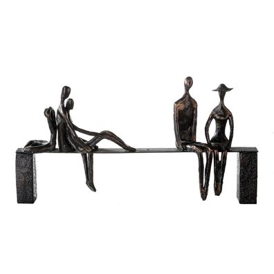 Poly Skulptur "Leisure" bronzefarben/ schwarz L45cm
