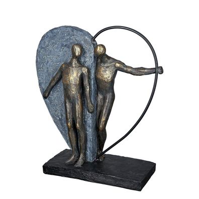 Poly Metall Skulptur"Heartbeat", H31cm, von Gilde