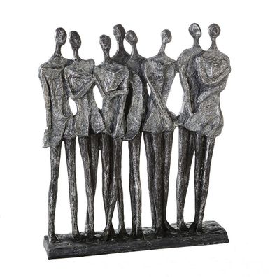Poly Skulptur "Mädelsabend" antik silber