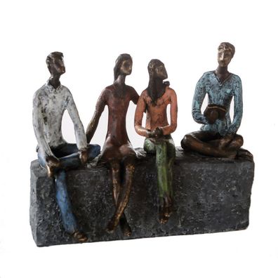 Poly Skulptur "Network" bronce/ bunt