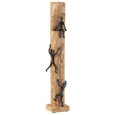 Figuren Klettern - Holz/ Aluminium - Schwarz, H 75,5 cm, vonJ-Line