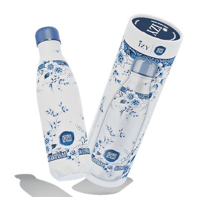 IZY Bottle, Trinkflasche - isoliert, Design Heinen Delfter Blau - Fayence,
