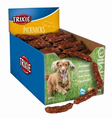 Trixie Premio Picknicks W?rste Bison, 8 cm, 200 St?ck lose Hund Dog Snack