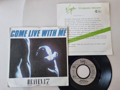 Heaven 17 - Come live with me 7'' Vinyl Germany WITH PROMO FACTS