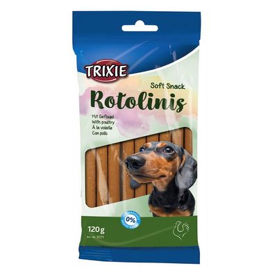 Trixie Rotolinis Gefl?gel 120g 12 St?ck 12cm Hundesnack Kau Snack Leckerlie Hund
