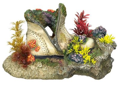 Nobby Aqua Ornaments "SCHUH MIT Korallen" mit Pflanzen23,5 x 13,5 x 13,0 cm