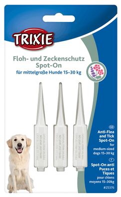 TRIXIE Spot On Floh- und Zeckenschutz Fl?he, Zecken, Milben Hund 15-30 kg*