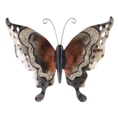 Butterfünf (Set mit 5 Schmetterlingen) ? 38 x 32cm, Metall, Handarbeit, von