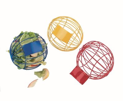 Nobby Spiel- und Futterballfarbig sortiert 10 cm Nager Snack Leckerlie Ball
