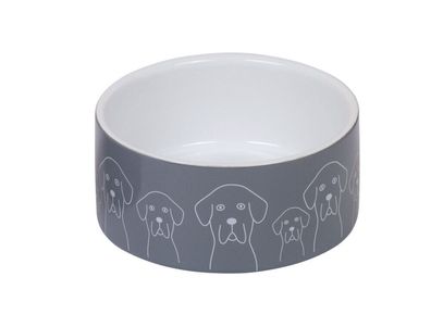 Nobby Keramik Napf "Dogs"weiss ? 15 x 6 cm, 0,55 l