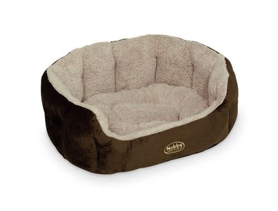 Nobby Komfort Bett oval "KAMEGA"braun 55 x 50 x 21 cm Hund K?rbchen