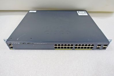 Cisco Switch WS-C2960X-24PS-L, 24 x GBit PoE, 4 x SFP, SW 15.2(2)E5, RMK